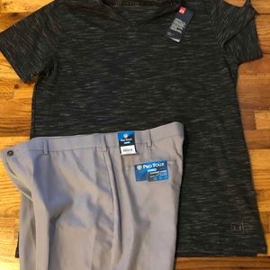 Pro Tour Golf Shorts & Under Armour V Neck Tee